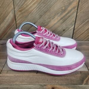William and Harry Deerskin Lynx Womens Performance Golf Shoes Size 9.5 Pink